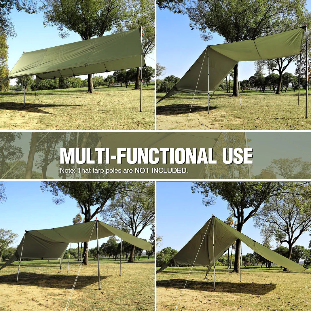 10x17ft Waterproof Camping Tarp - Redcamp