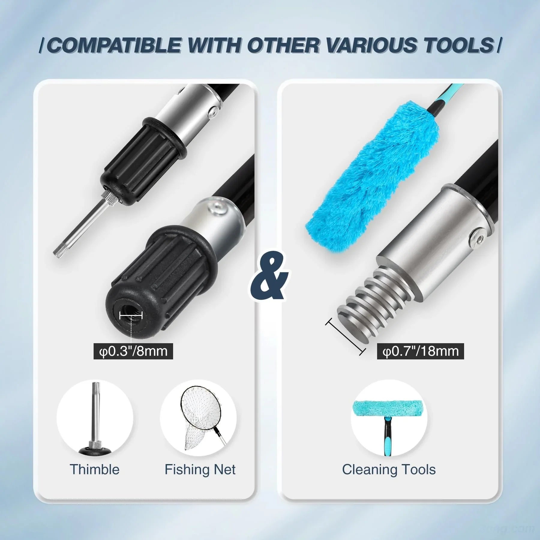 Adjustable Aluminum Telescoping Tarp Poles