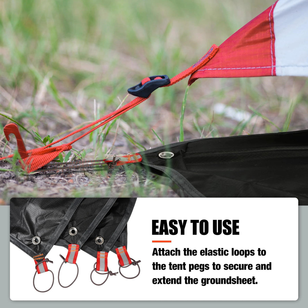 Ultralight Tent Footprint for 1-2 Person Tent, Multifunctional Waterproof Camping Tarp for Outdoor Hiking, Lightweight and Compact, 87"x55"