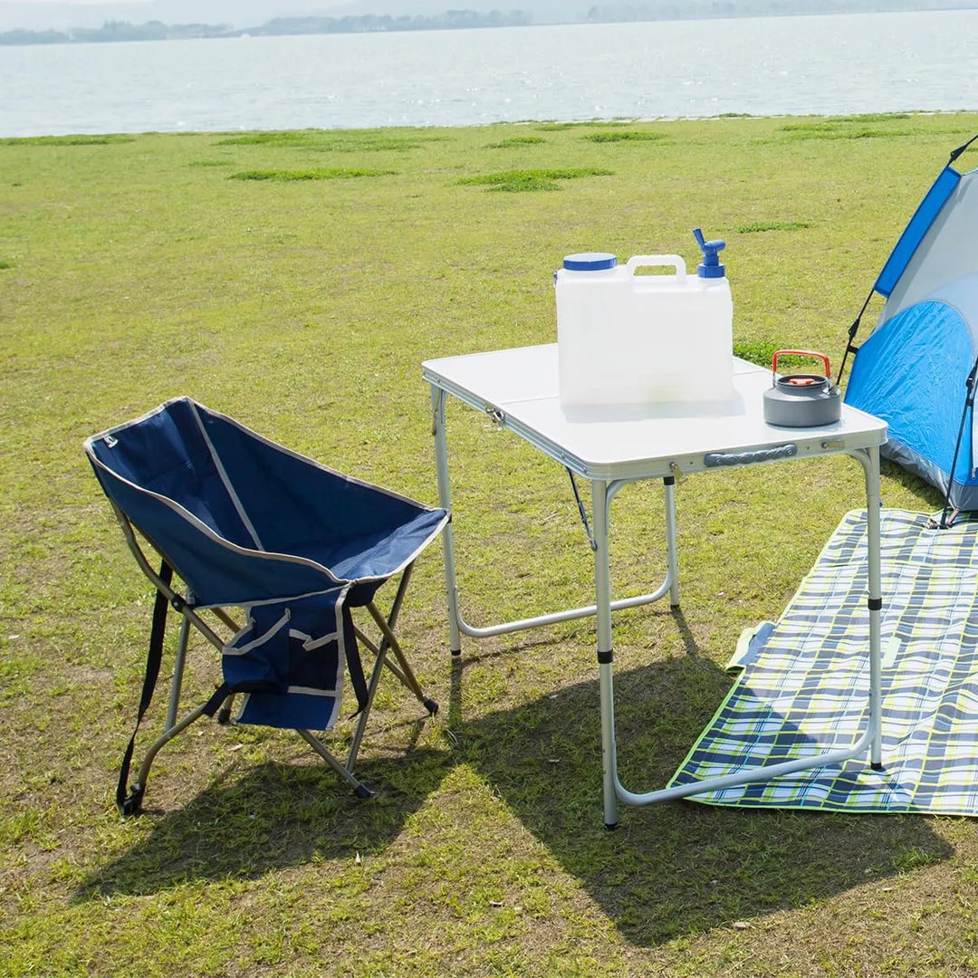 Table de camping pliante en aluminium avec pieds réglables en hauteur, 2/3/4 pieds 
