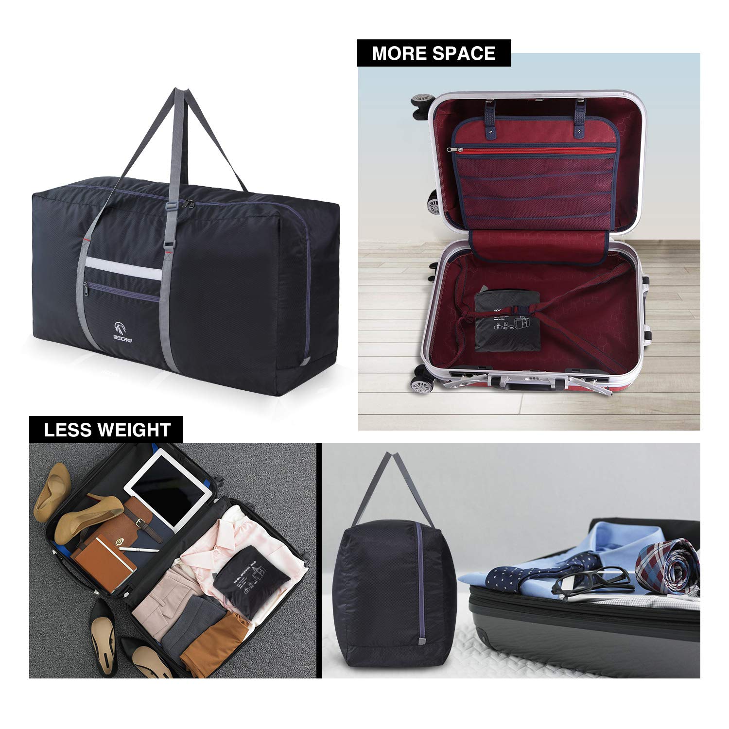 75/96L Large Foldable Travel Bag Lightweight Sports Bag