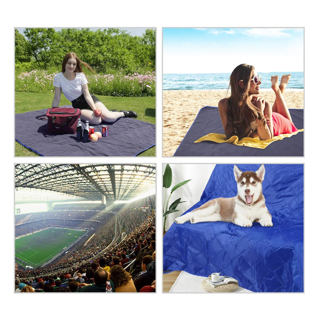 Waterproof Outdoor Blanket with Fleece Lining