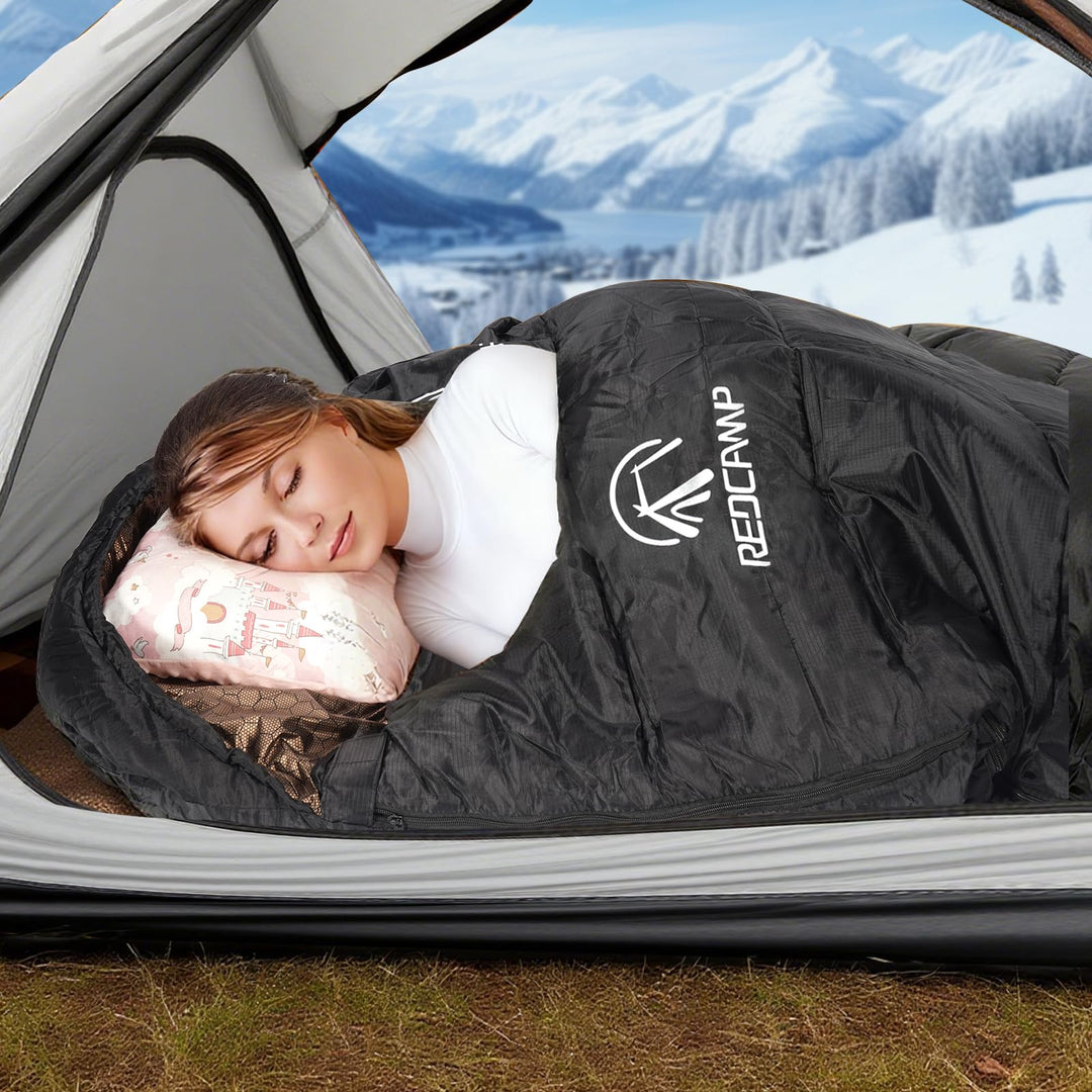 Graphene Lined Winter Sleeping Bag with Hood