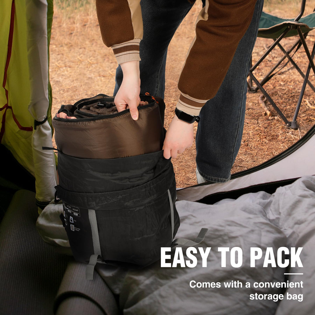 Cotton Flannel Rectangular Sleeping Bag 40-60°F