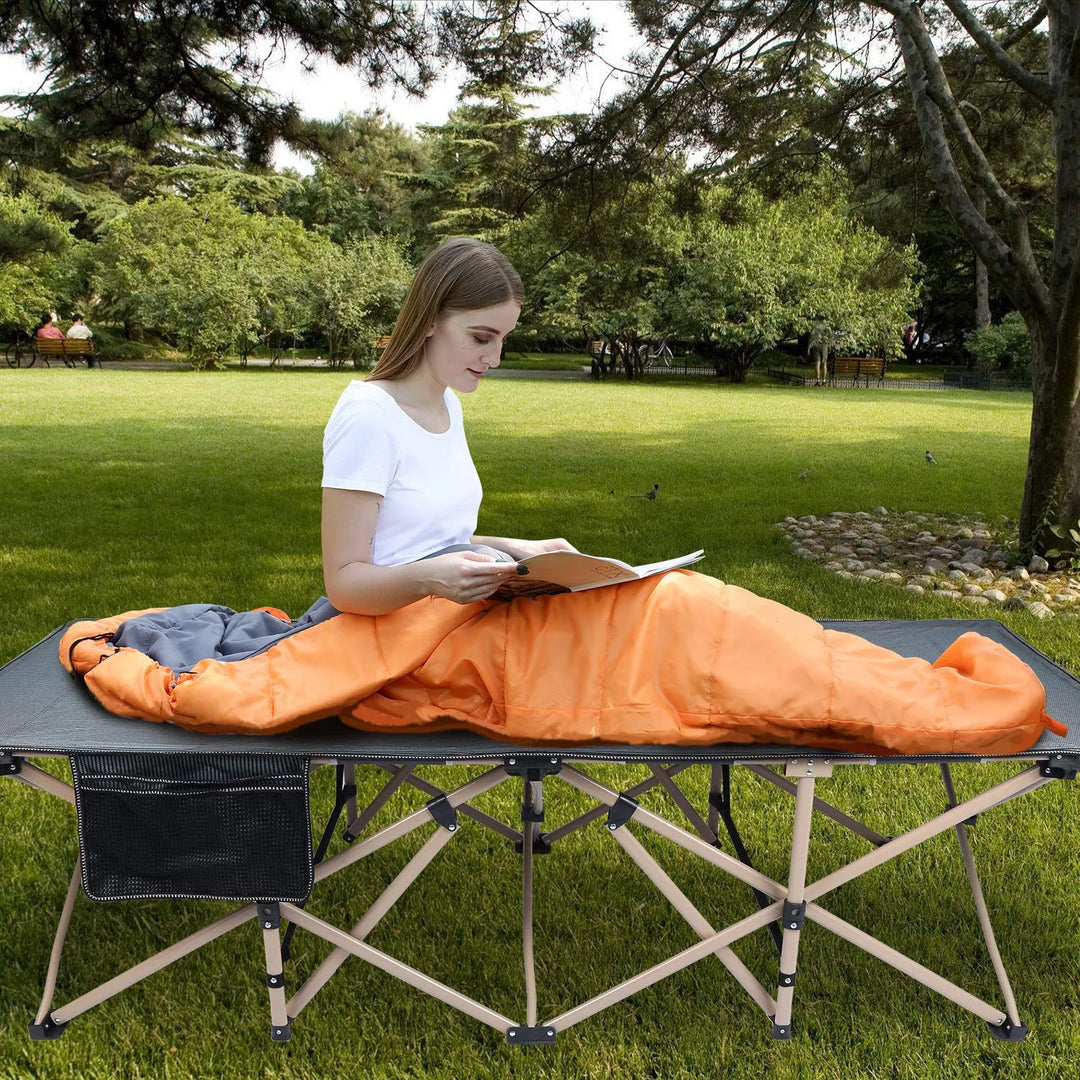 Lit de camp pliant extra large pour adultes, gris, bleu, vert 