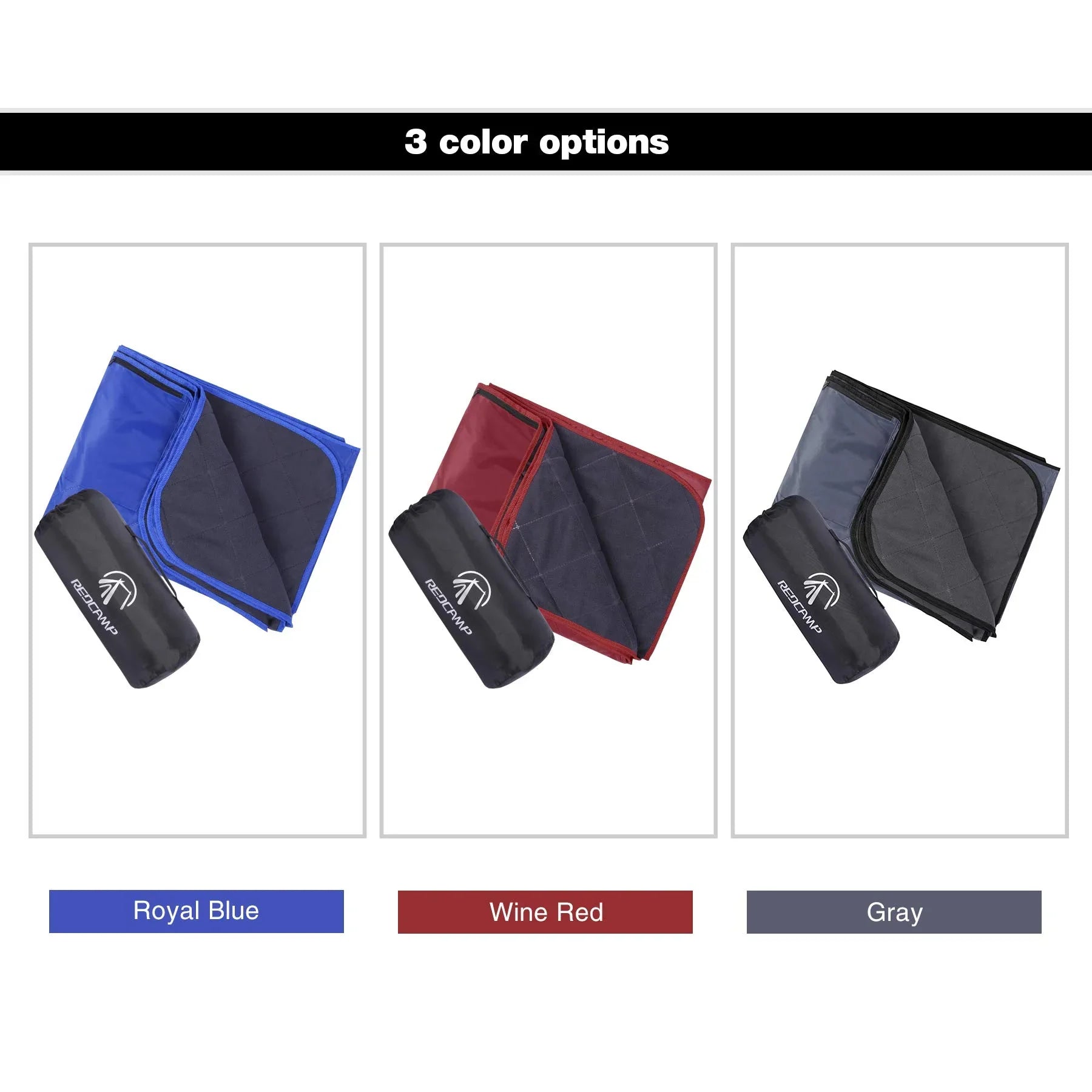Waterproof Outdoor Blanket with Fleece Lining