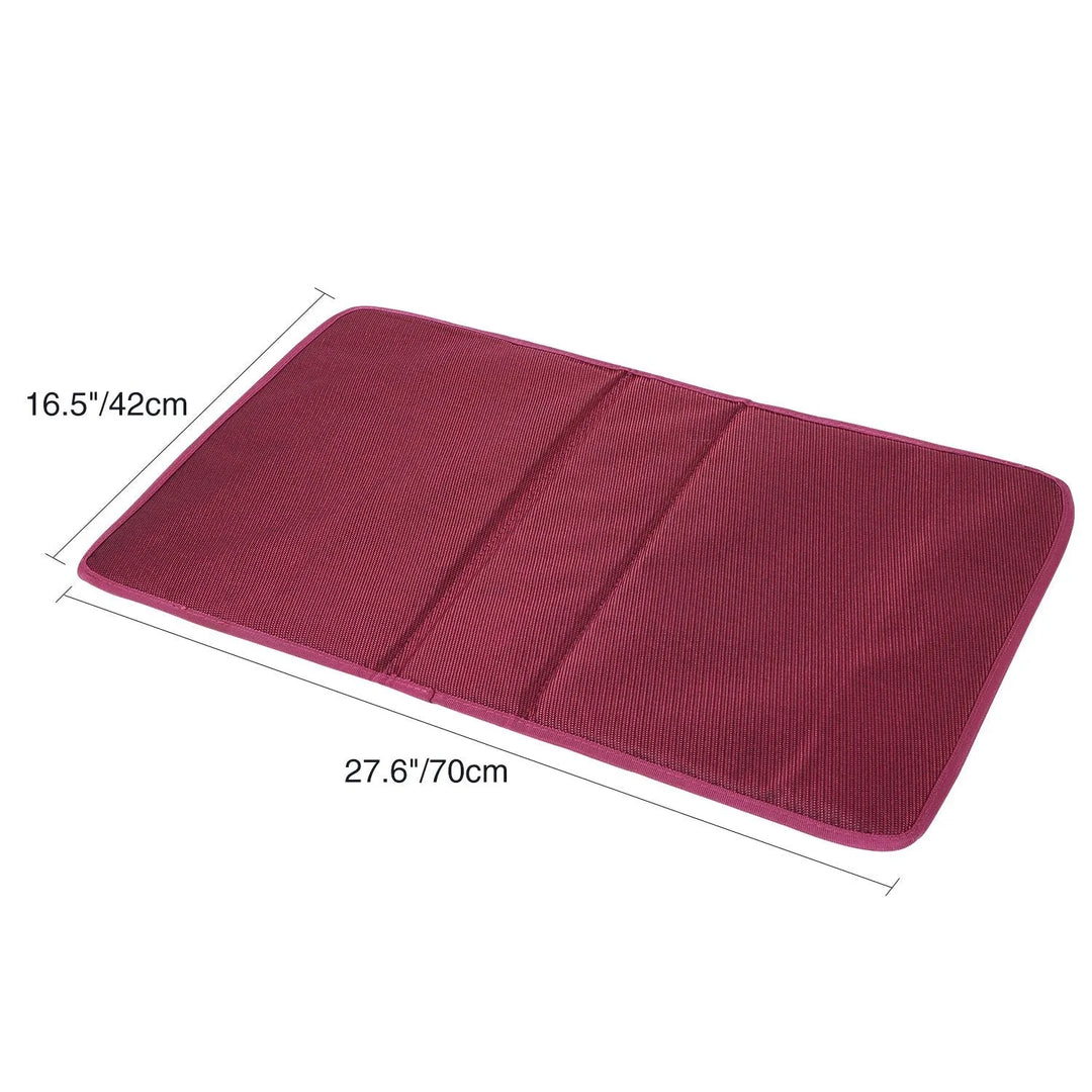 Collapsible Camping Utility Wagon Pad Lightweight 27.6''x16.5'', Wine Red
