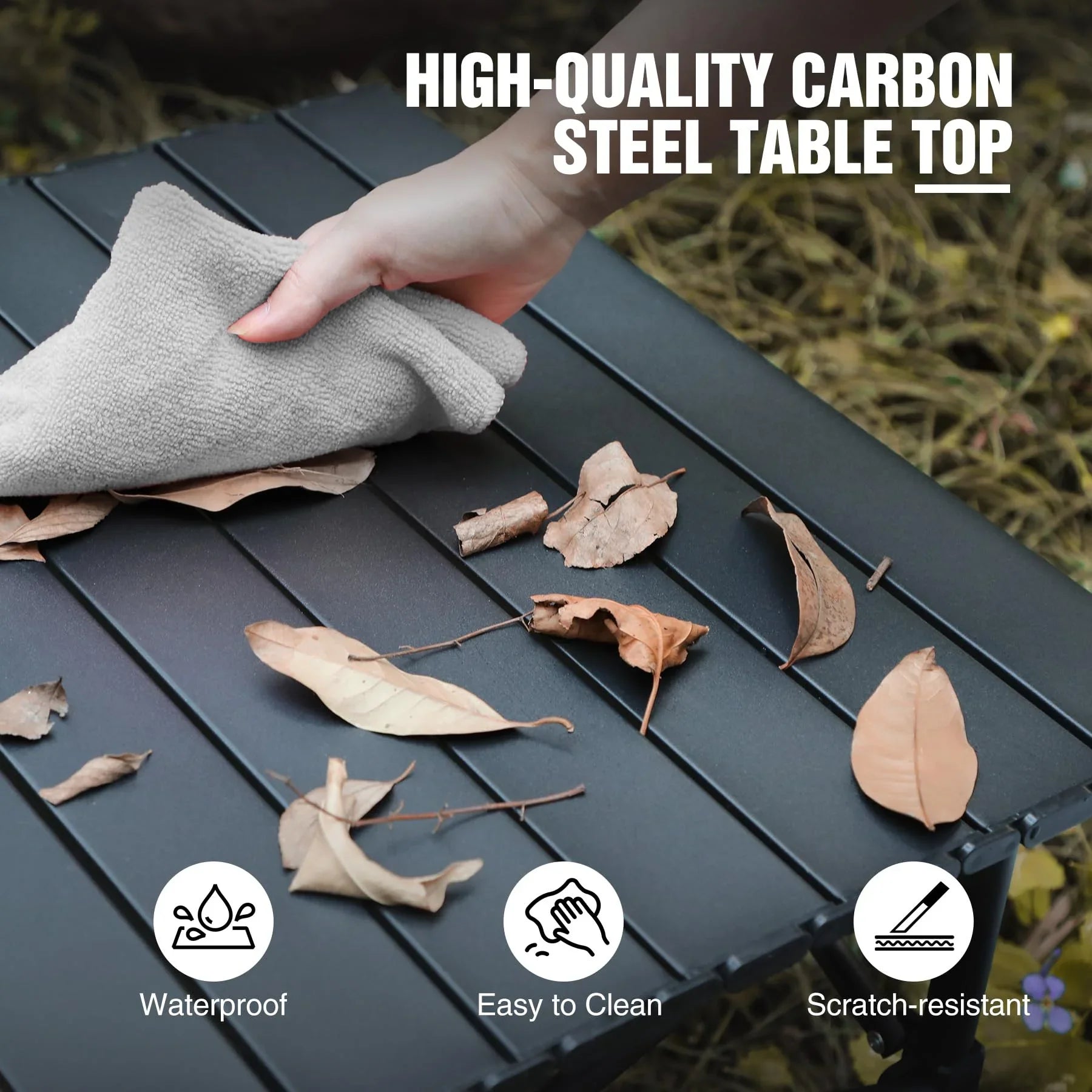 Table de camping enroulable et pliable 