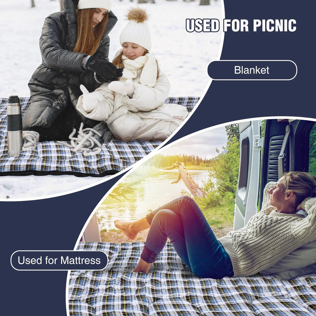 Extra-Wide Cotton Flannel Sleeping Bag for Adult Camping