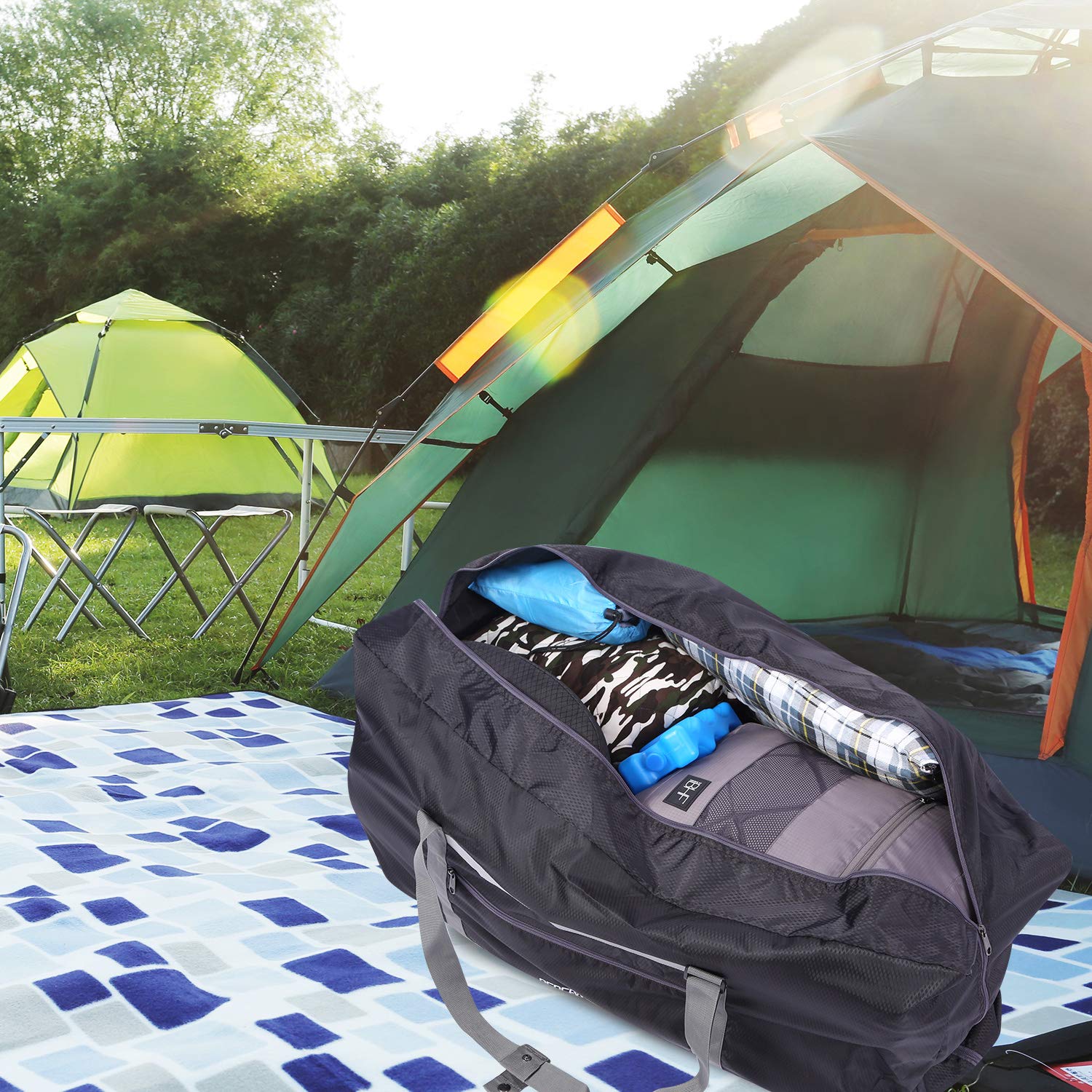 75/96L Large Foldable Travel Bag Lightweight Sports Bag