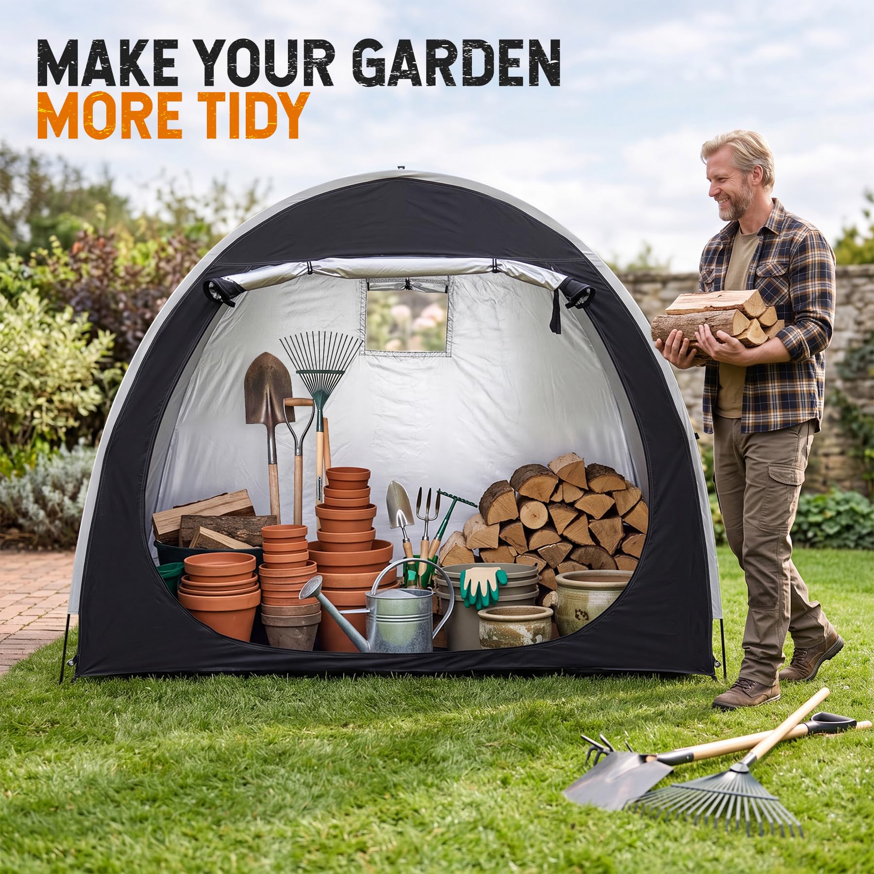 REDCAMP Outdoor Bike Storage Tent – 2 Sizes