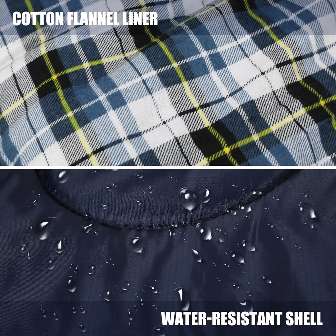 Extra-Wide Cotton Flannel Sleeping Bag for Adult Camping