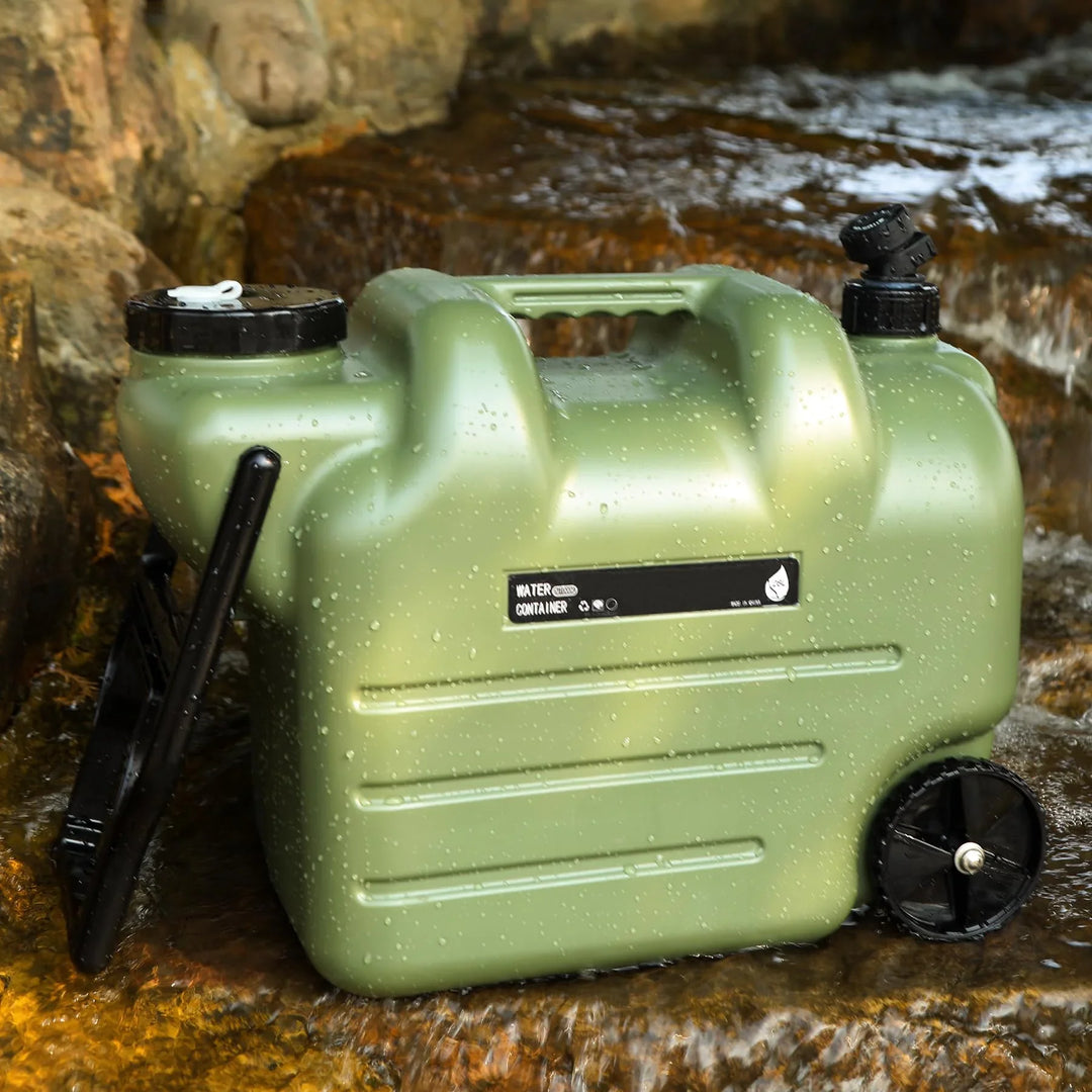 7.4 Gal Water Container with Wheels & Folding Handle