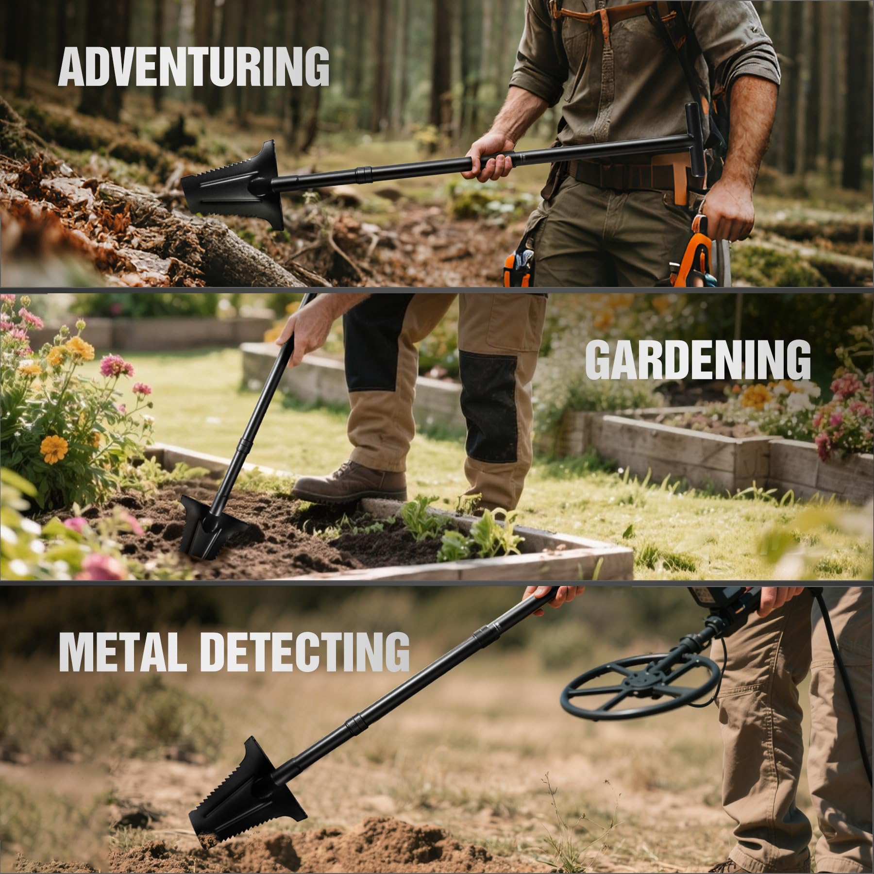 46" Serrated Metal Detecting Shovel
