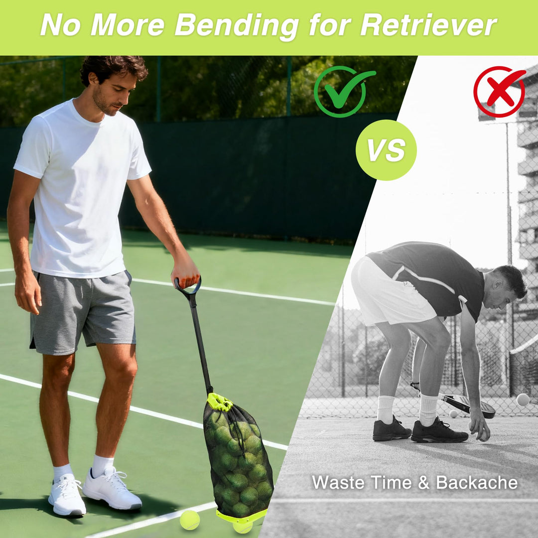 Tennis & Pickleball Ball Hopper – Green Black