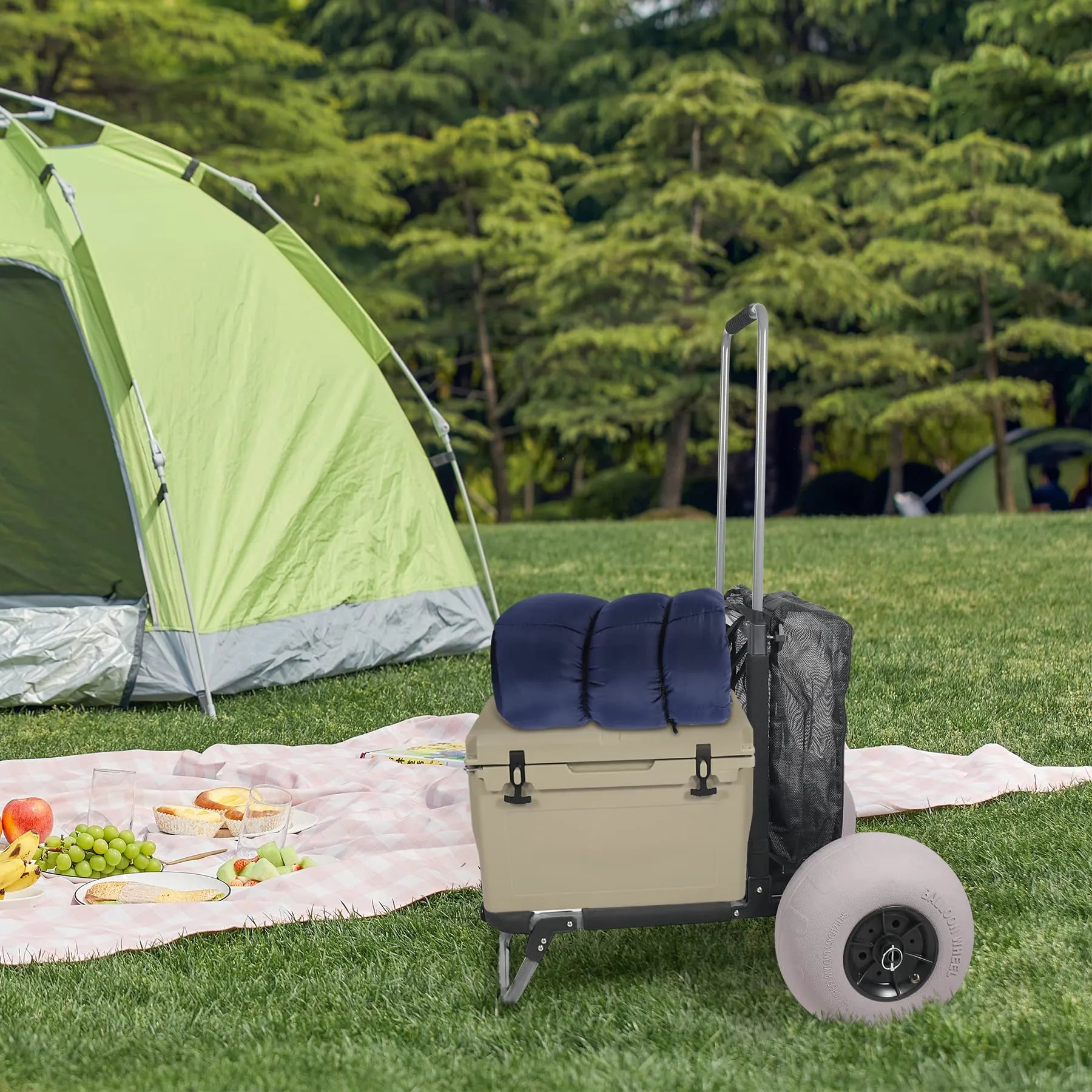 Balloon Wheel Beach Cart for Sand - Redcamp