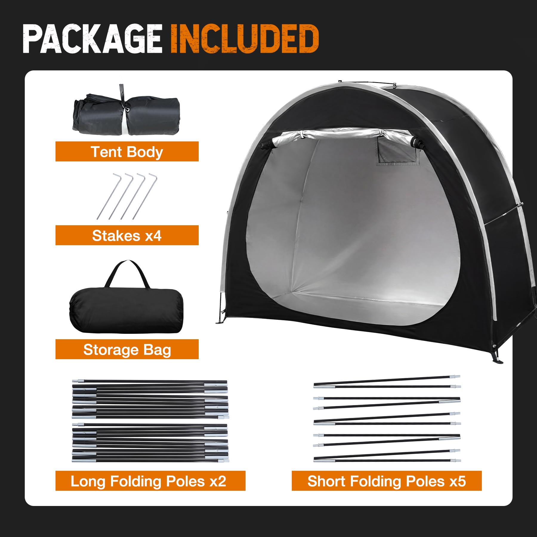 REDCAMP Outdoor Bike Storage Tent – 2 Sizes