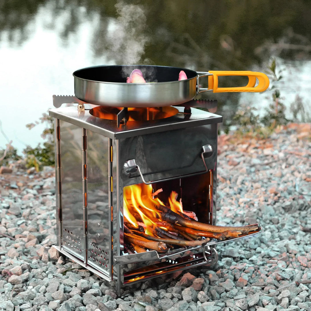 Stainless Steel Backpacking Skillet Kit