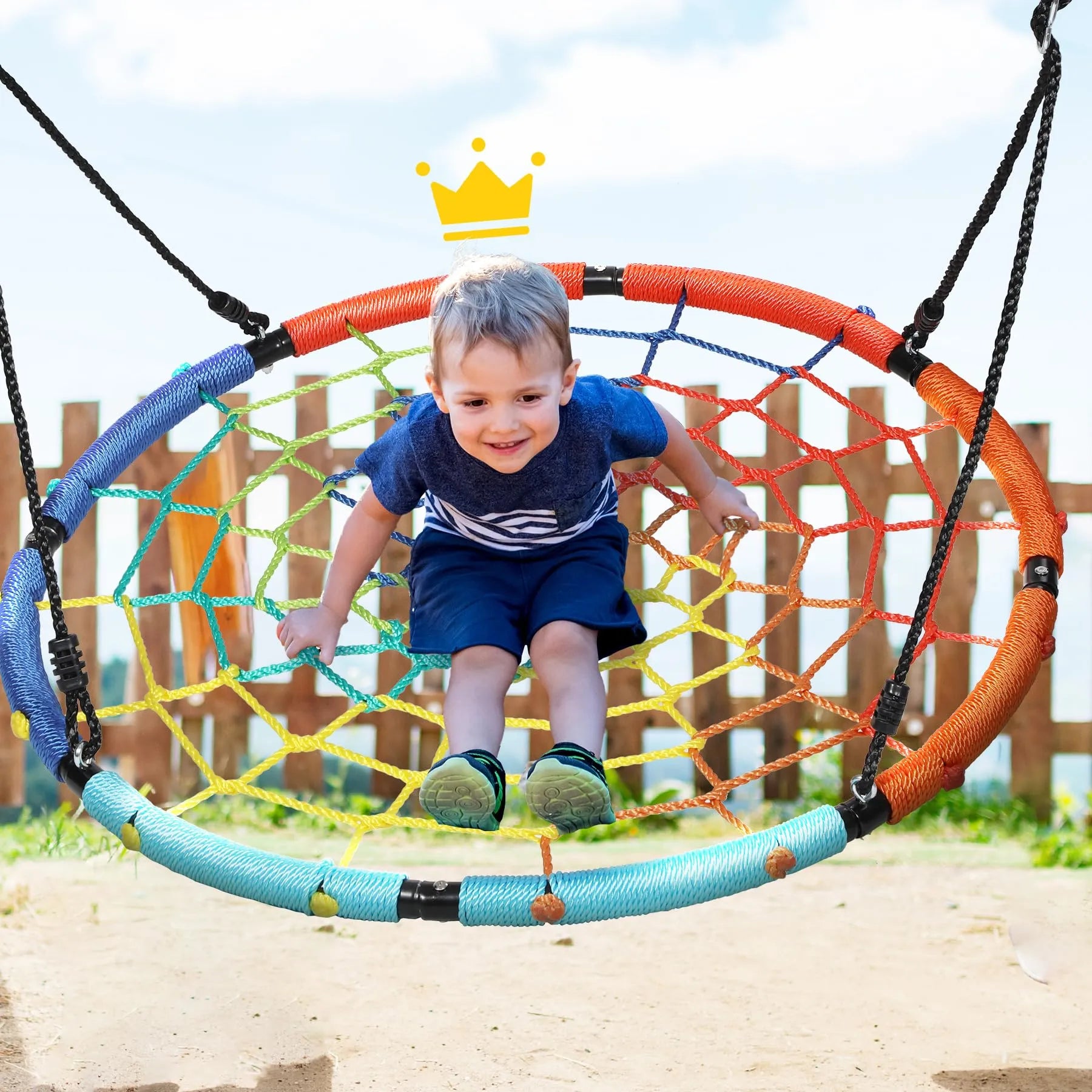 40-Inch Circular Spider Web Swing