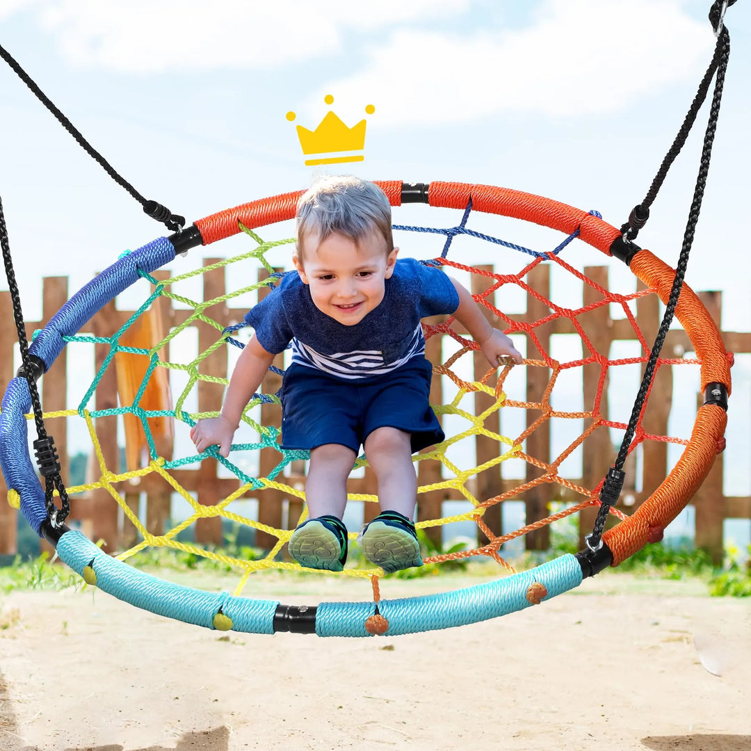 40-Inch Circular Spider Web Swing
