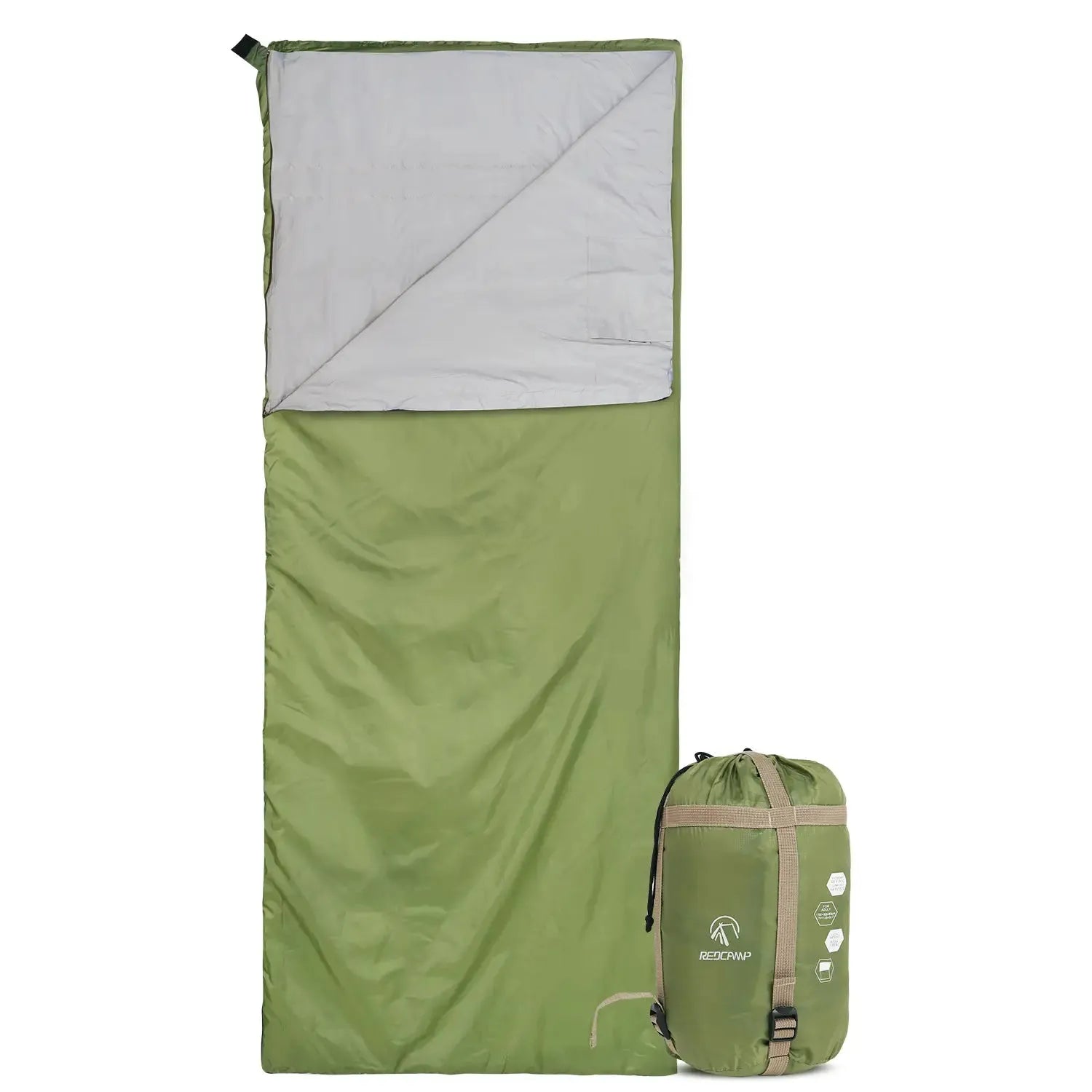 Ultralight Camping Sleeping Bag for Warm Weather,Green Blue Black Navy Blue - Redcamp