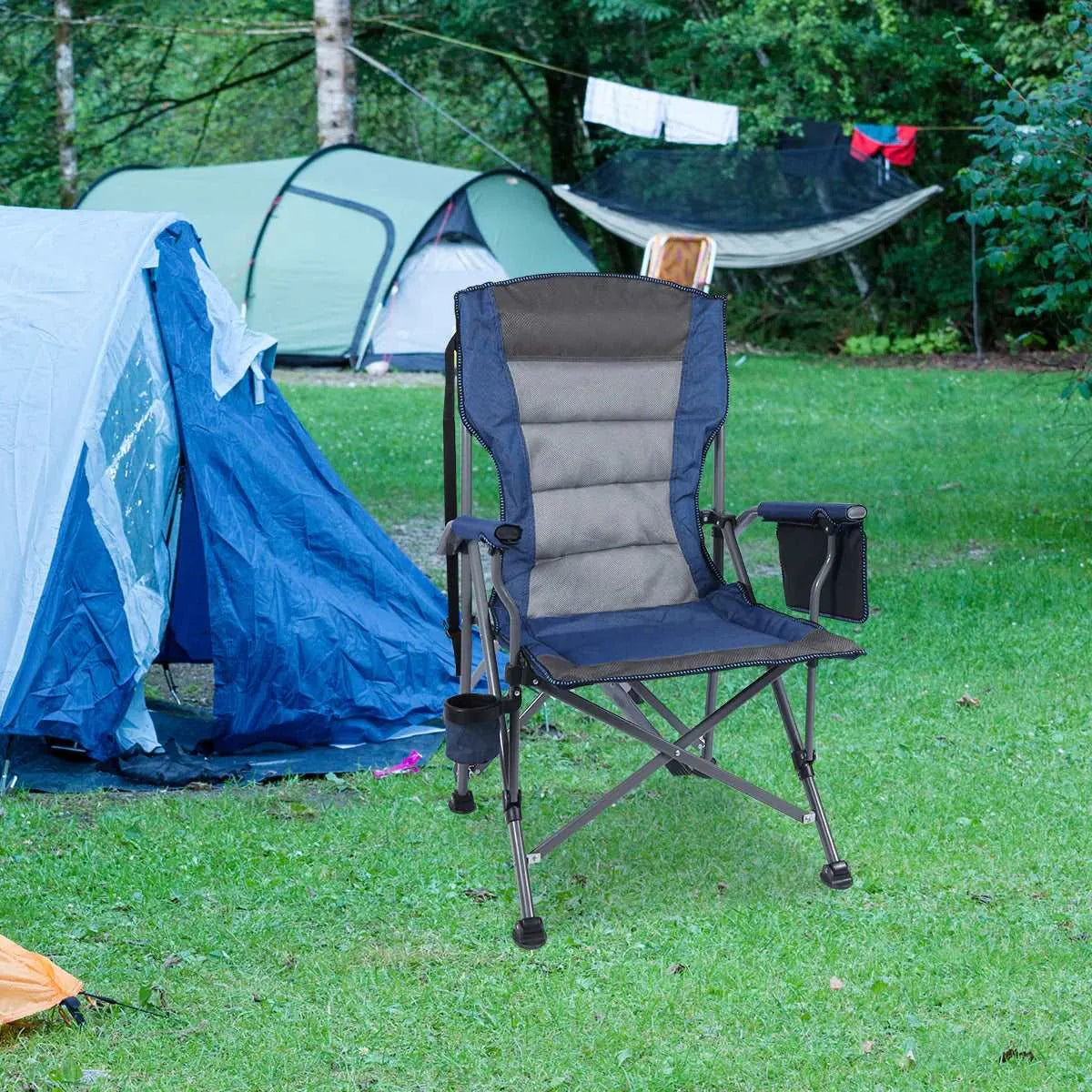 Heavy Duty Folding Camping Chair with High Back & Cup Holder - Redcamp