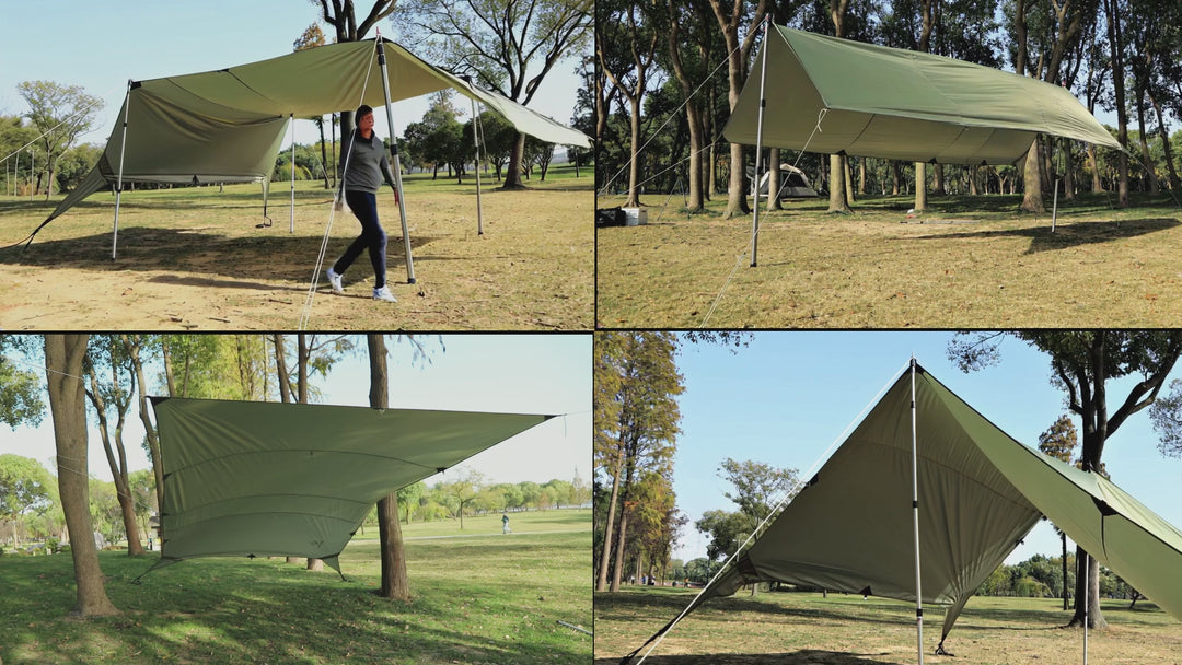 Bâche de camping imperméable 10 x 17 pieds 