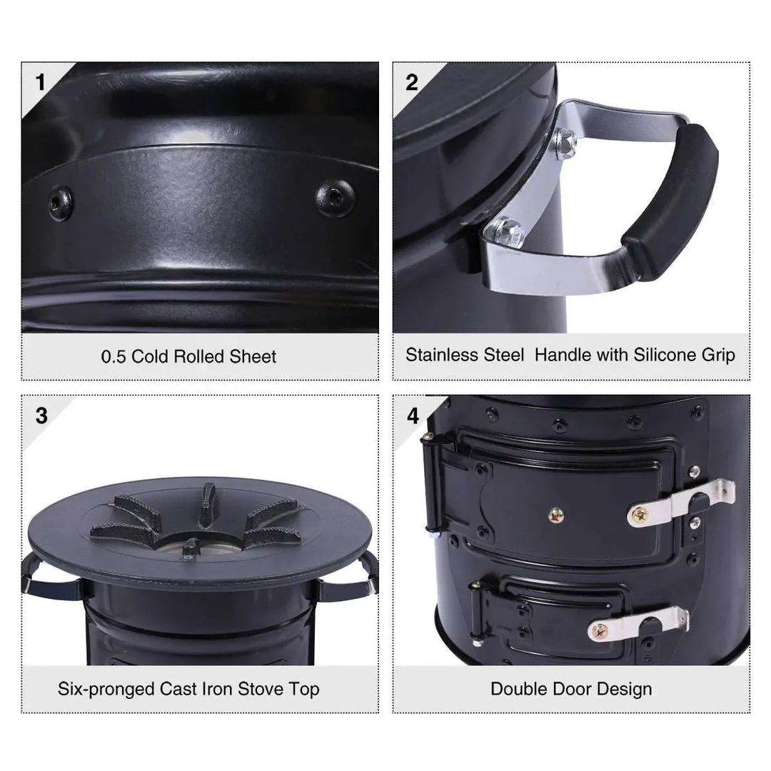 Redcamp Portable Rocket Stove for Camping - Redcamp