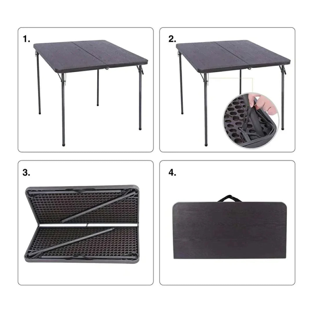 Lightweight Portable Square Card Table with Folding Legs - Redcamp