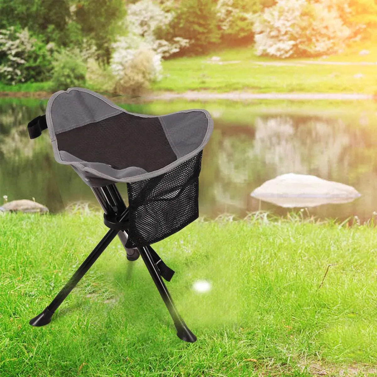 Lightweight 3 Legged Tripod Camp Stool - Redcamp