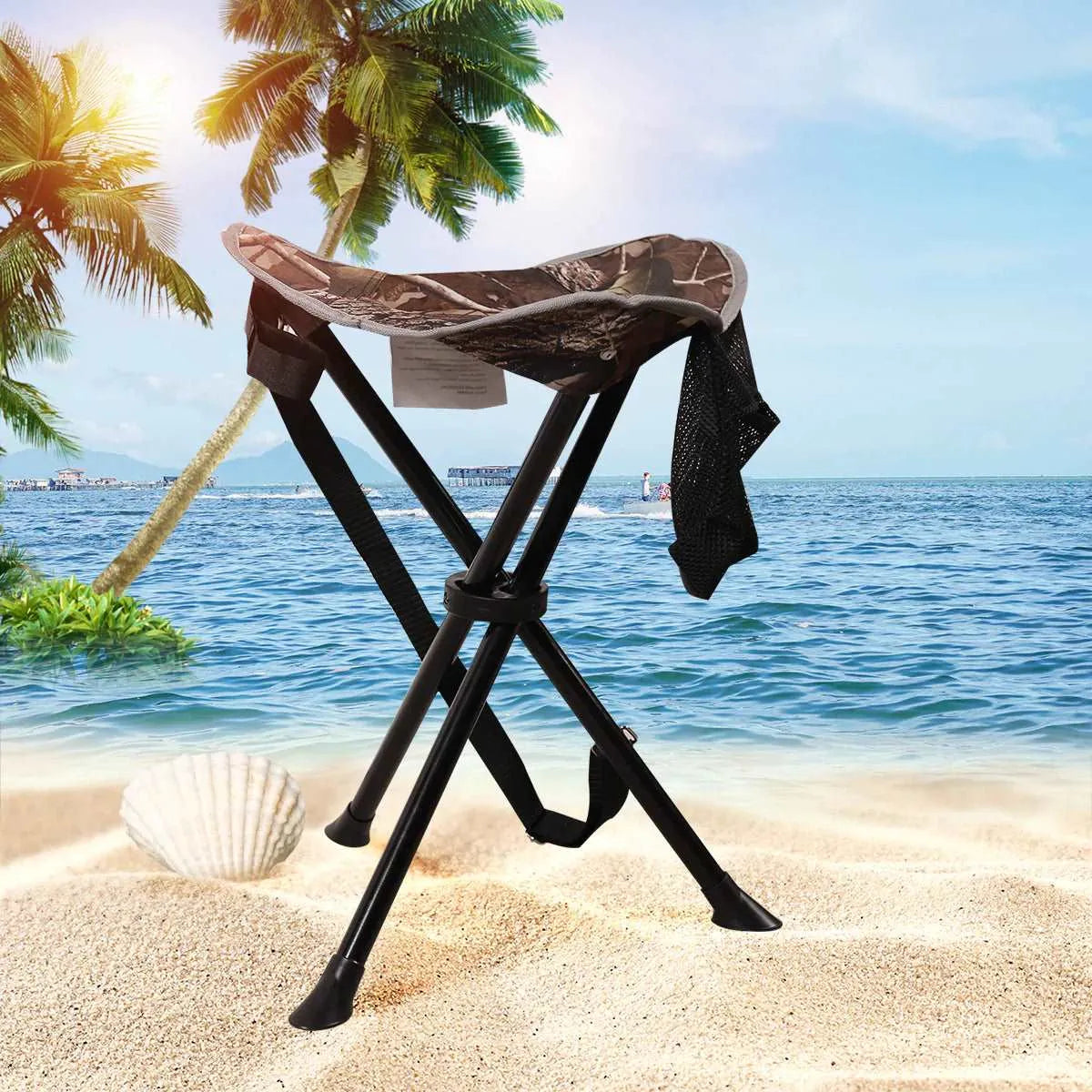 Lightweight 3 Legged Tripod Camp Stool - Redcamp