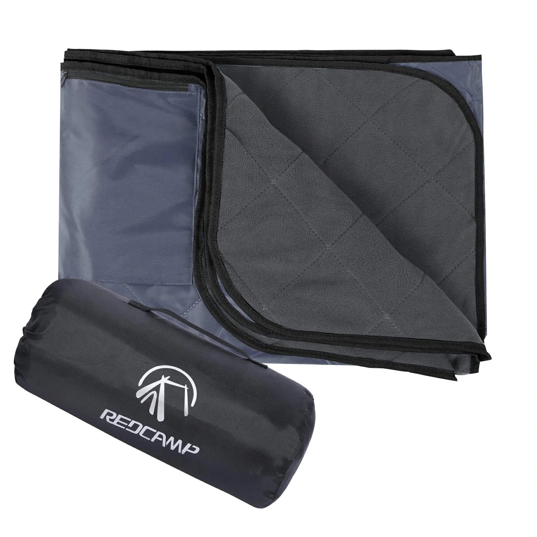 Outdoor Waterproof Blanket with Warm Fleece - Redcamp