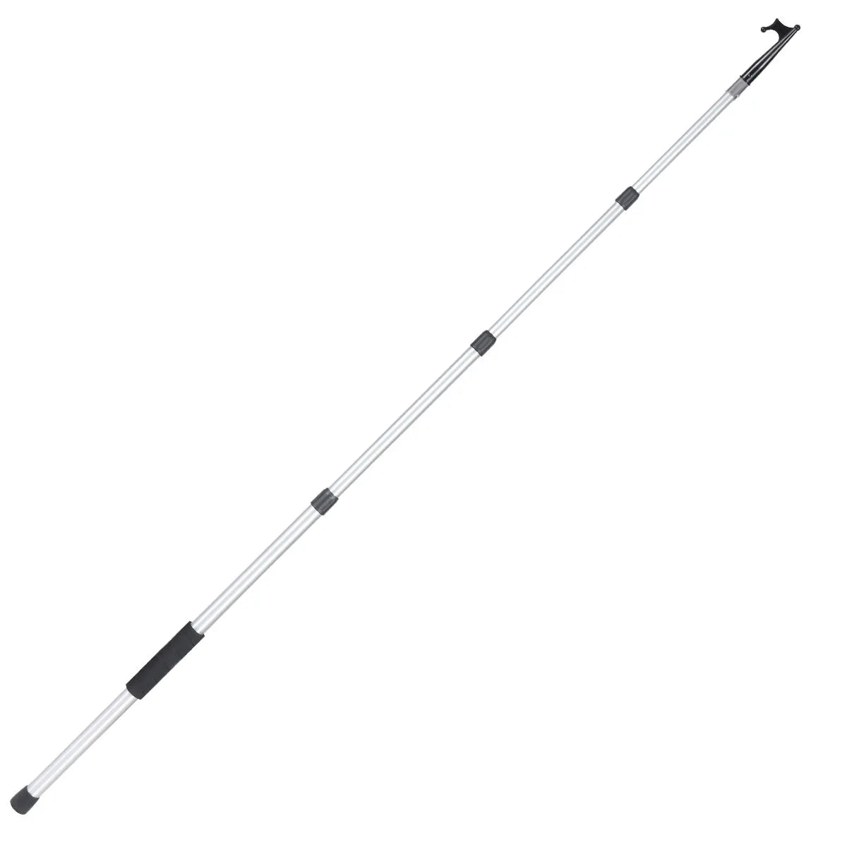 8ft/12ft Aluminum Extendable Telescopic Boat Hook For Docking, Black/Silver - Redcamp