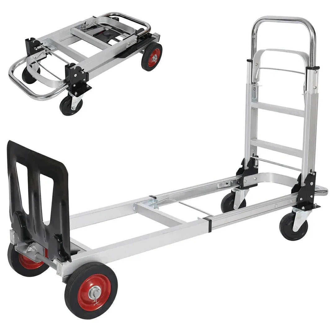 REDCAMP Folding Aluminum 2 in 1 Convertible Hand Truck Dolly - Redcamp