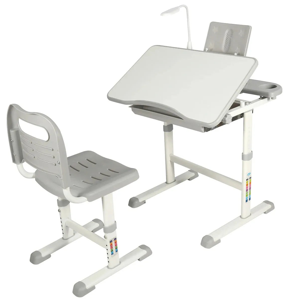 REDCAMP Adjustable Student Desk and Chair Set with Drawing Tilt Desktop - Redcamp