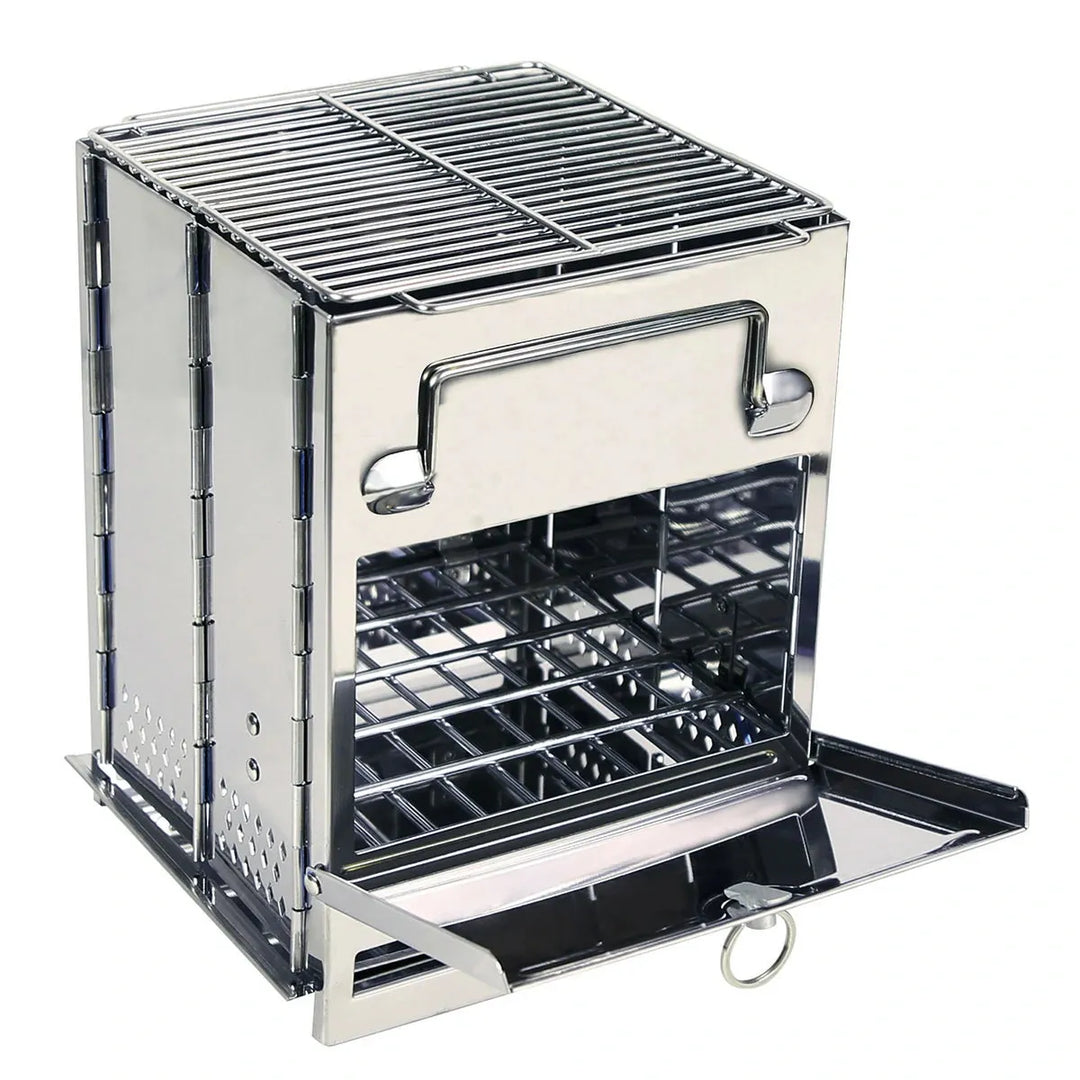 Wood Burning Camping Stove Folding with Pot Stand - Redcamp