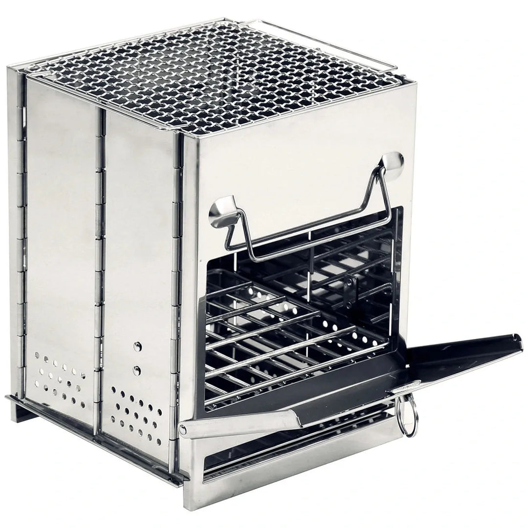 Wood Burning Camping Stove Folding with Pot Stand - Redcamp