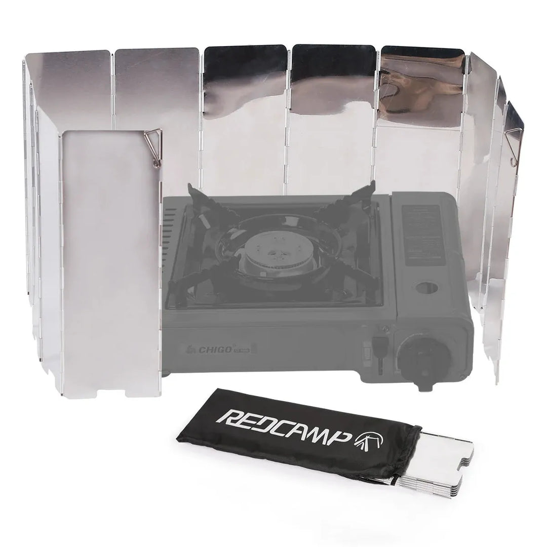 Folding Outdoor Stove Windscreen,9/10/12 Plates - Redcamp