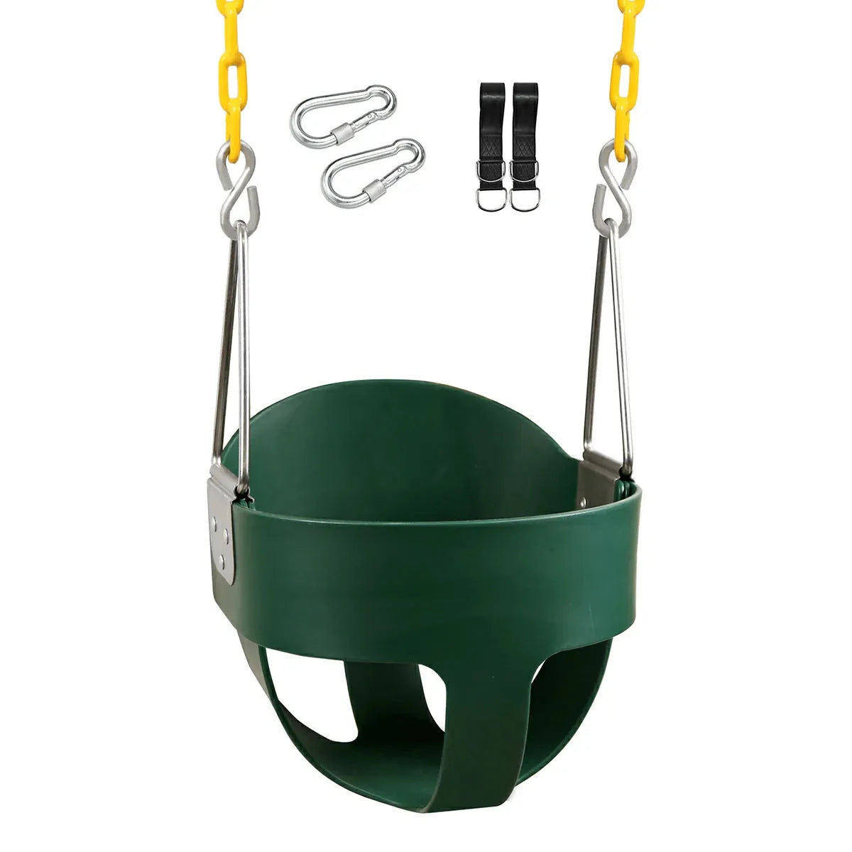 High Back Toddler Bucket Swing Seat with Coated Chains - Redcamp