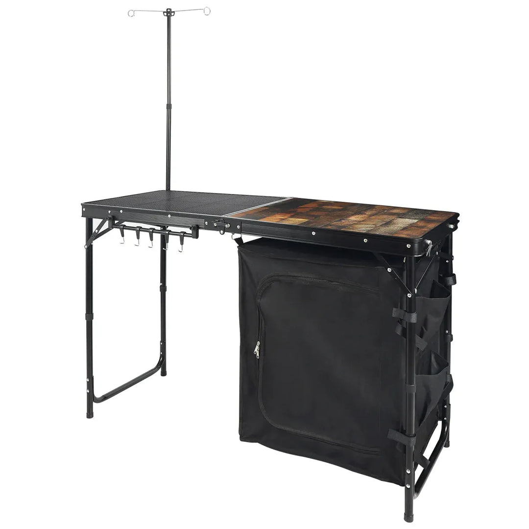 Portable Camping Kitchen Table with Storage Organizer for Outdoor - Redcamp